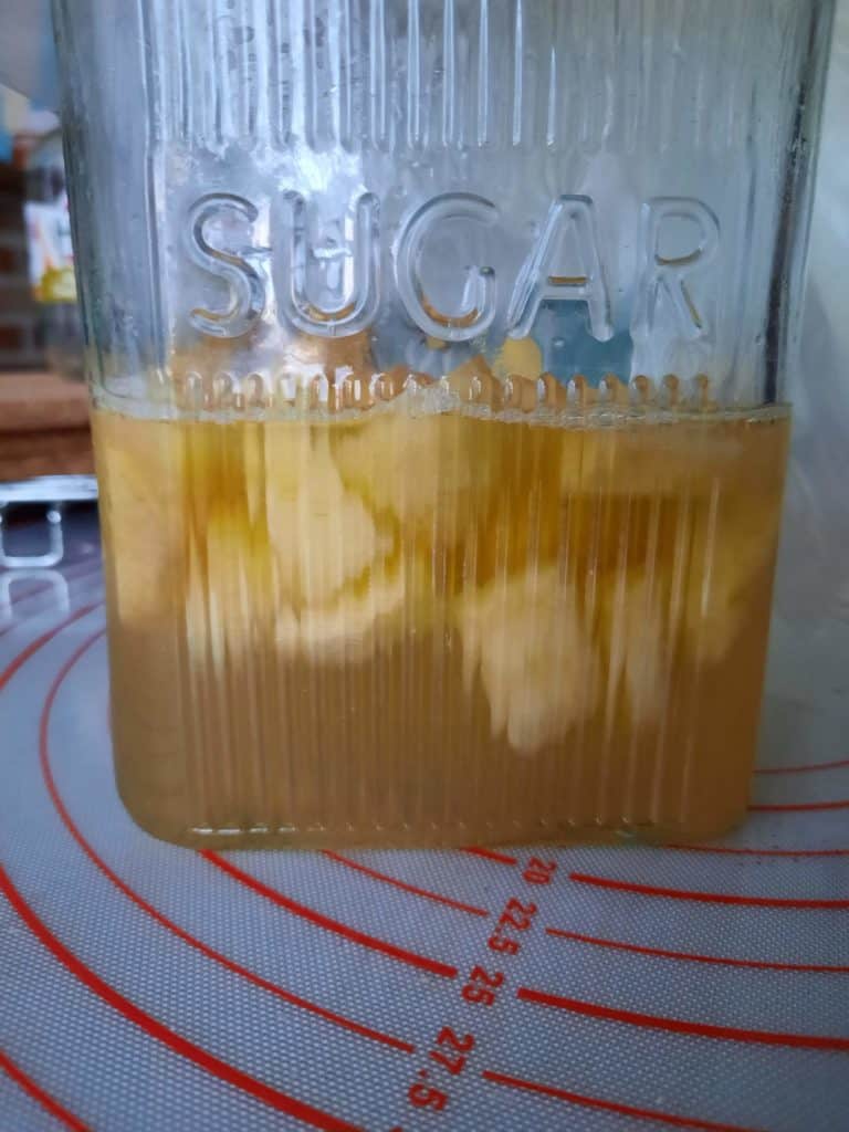 natural apple yeast 5th day (side of the bottle)