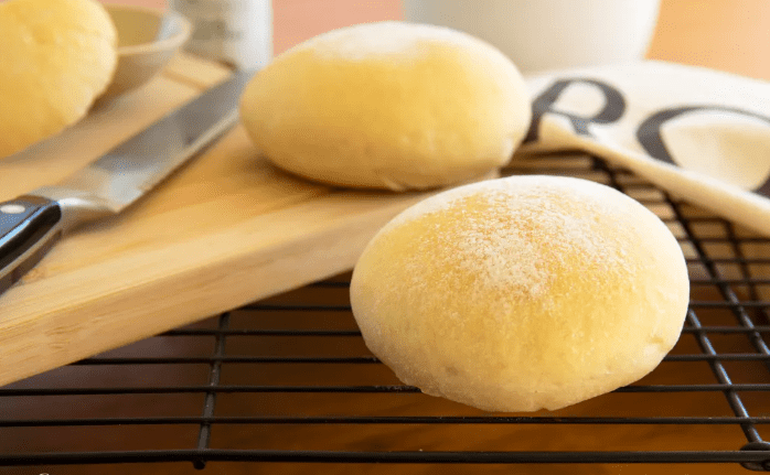These Scottish baps are perfect lunch sandwiches or ideal as hamburger sandwiches. They are nice and soft and tasty. Moreover, they are easy to make yourself.